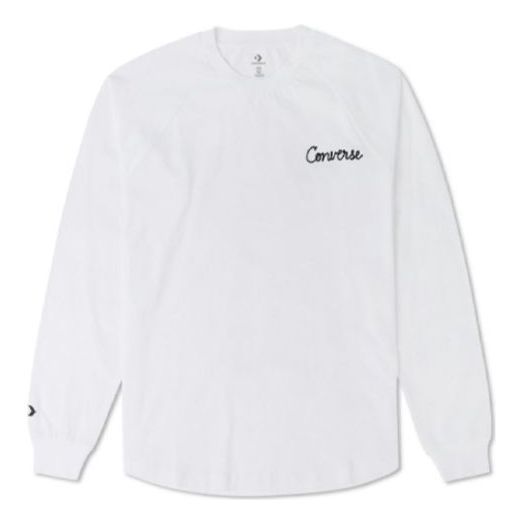 Converse Chain Stitch Long Sleeve Raglan T-Shirt 'White' 10024585-A01 sold by KicksCrew