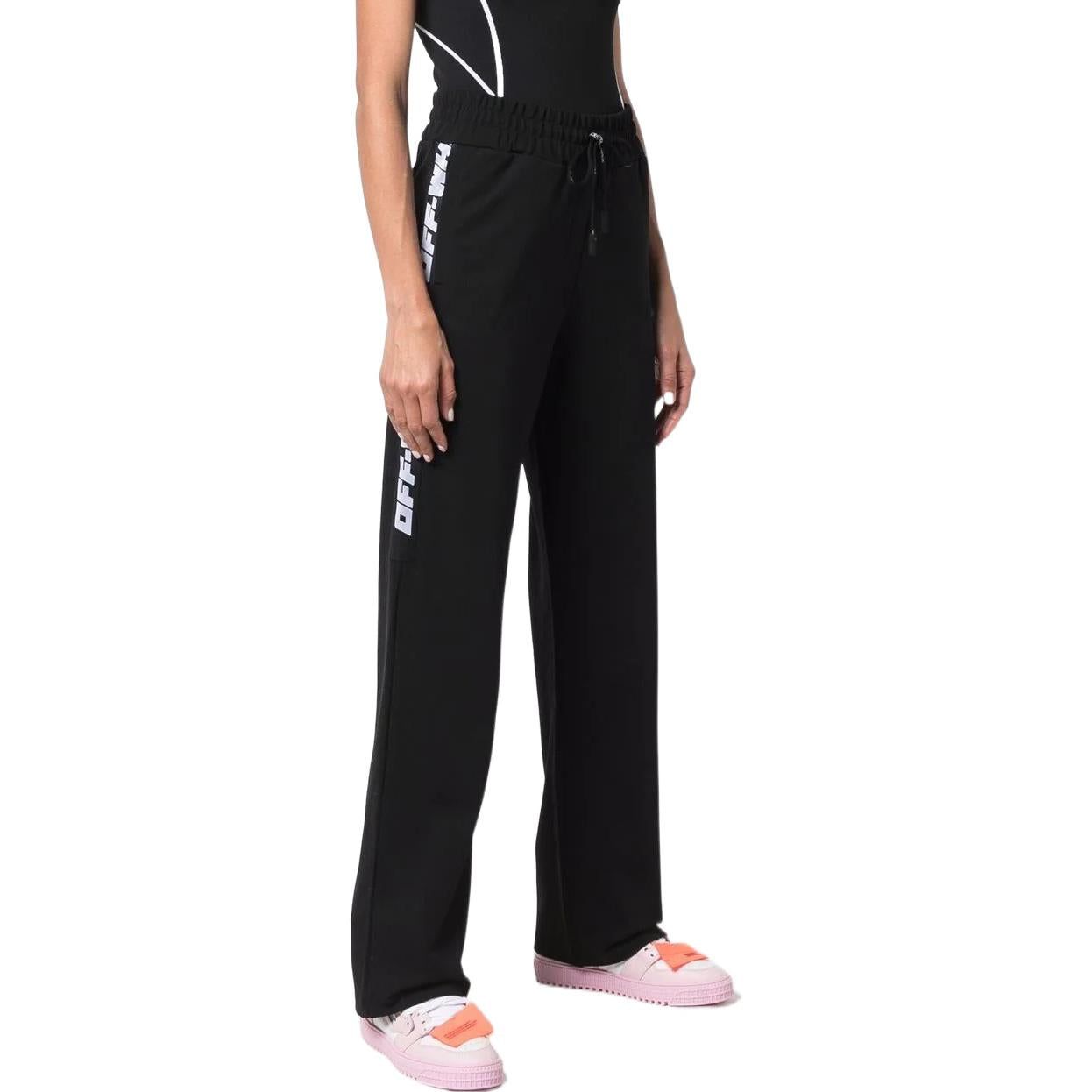(WMNS) Off-White Active Logo Band Sport Pants 'Black' OWVI010C99JER0011000 sold by KicksCrew product image thumbnail 4