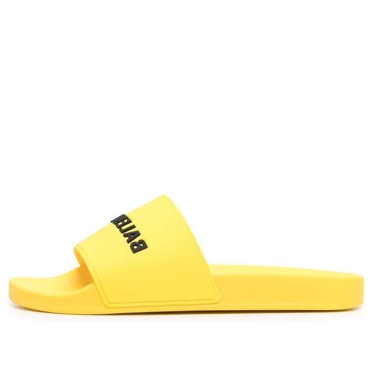 Balenciaga Pool Slides 'Yellow Black' 565826W1S807010 sold by KicksCrew