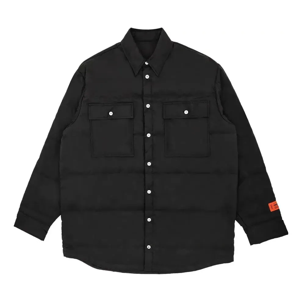 HERON PRESTON Quilted Nylon Shirt 'Black' HMEA072F21FAB0011000 sold by KicksCrew