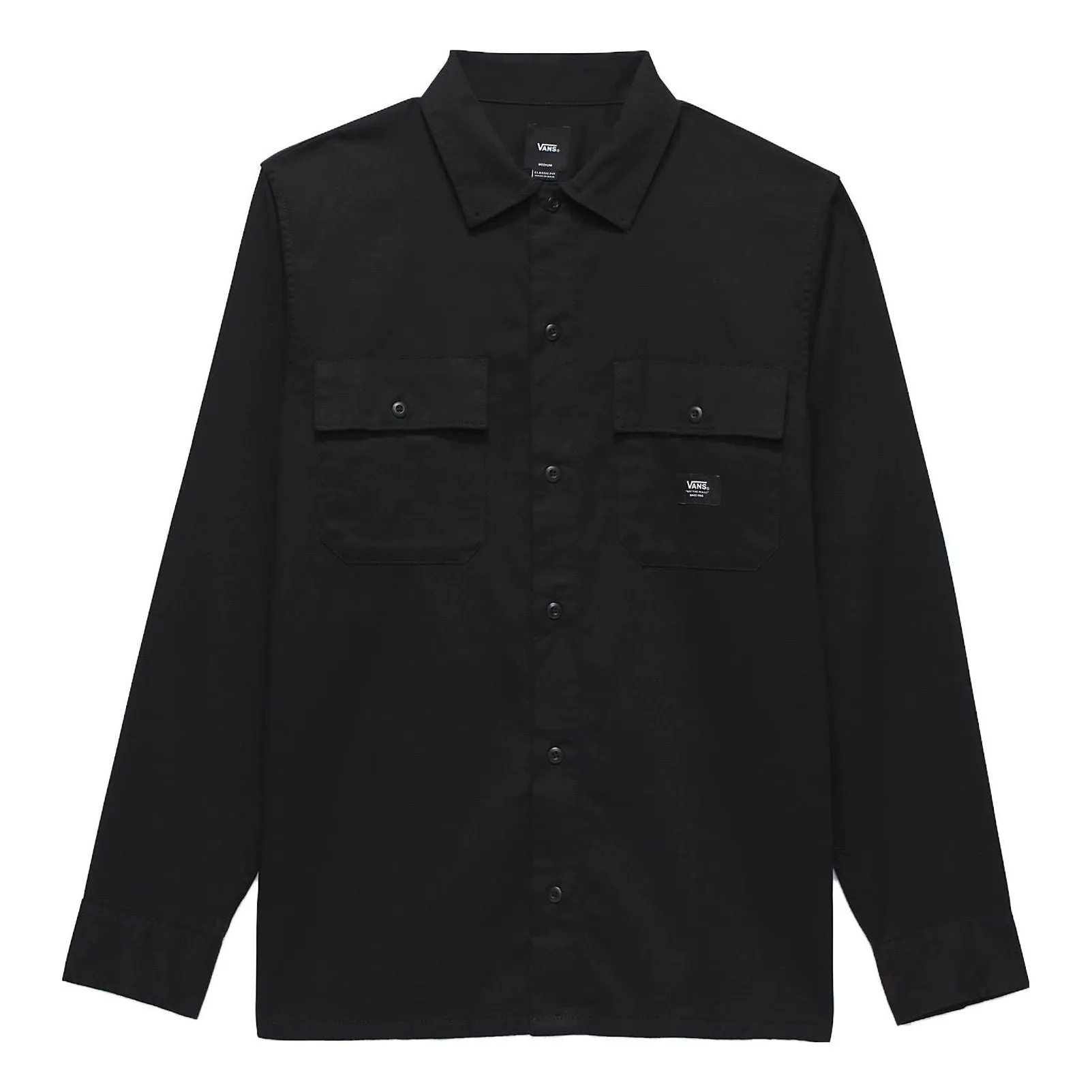 Vans Sparwood Long Sleeve Buttondown Shirt 'Black' VN000AARBLK sold by KicksCrew