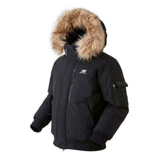 New Balance Hooded Down Jacket 'Black Brown' NPA43043-BK sold by KicksCrew
