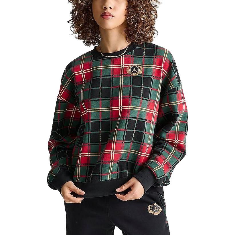 (WMNS) Air Jordan Brooklyn Fleece Crew 'Green Red' DV1996-010 sold by KicksCrew product image thumbnail 3