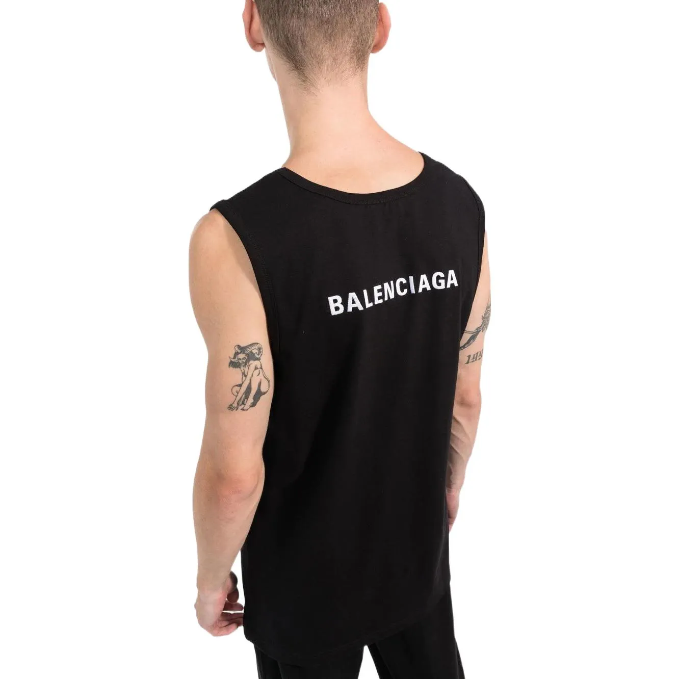 Balenciaga Loose Tank Top 'Black' 697880TMVM31070 sold by KicksCrew product image thumbnail 4