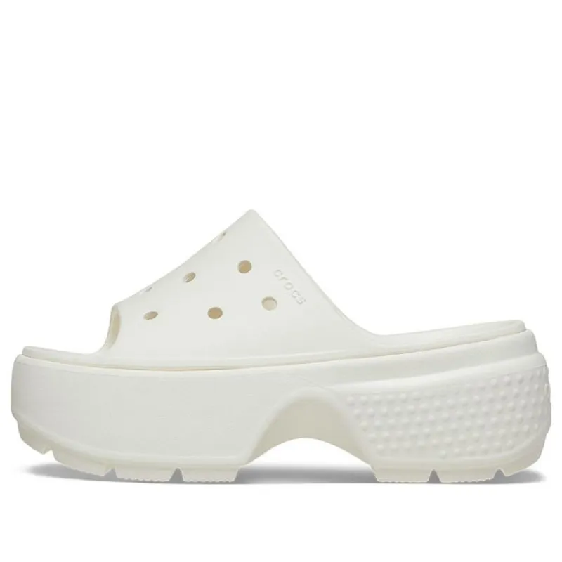 (WMNS) Crocs Stomp Slides 'White' 209346-0WV sold by KicksCrew