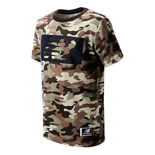 (GS) New Balance Athletics Short Sleeve Tee 'Camo' LAK23J18-ROK sold by KicksCrew
