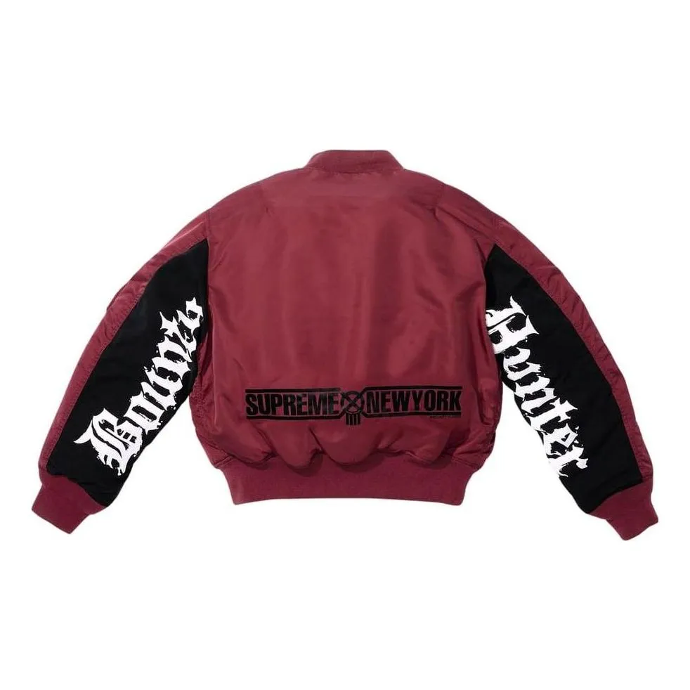 Supreme Supreme x Bounty Hunter MA-1 Jacket 'Burgundy Black