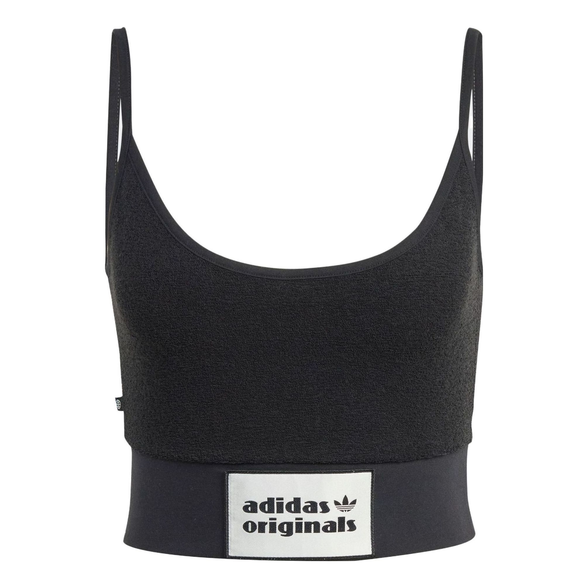 (WMNS) adidas Towel Bra Top 'Black' IC8524 sold by KicksCrew