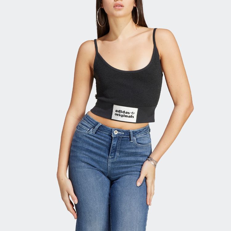 (WMNS) adidas Towel Bra Top 'Black' IC8524 sold by KicksCrew product image thumbnail 3