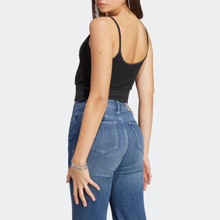 (WMNS) adidas Towel Bra Top 'Black' IC8524 sold by KicksCrew product image thumbnail 4