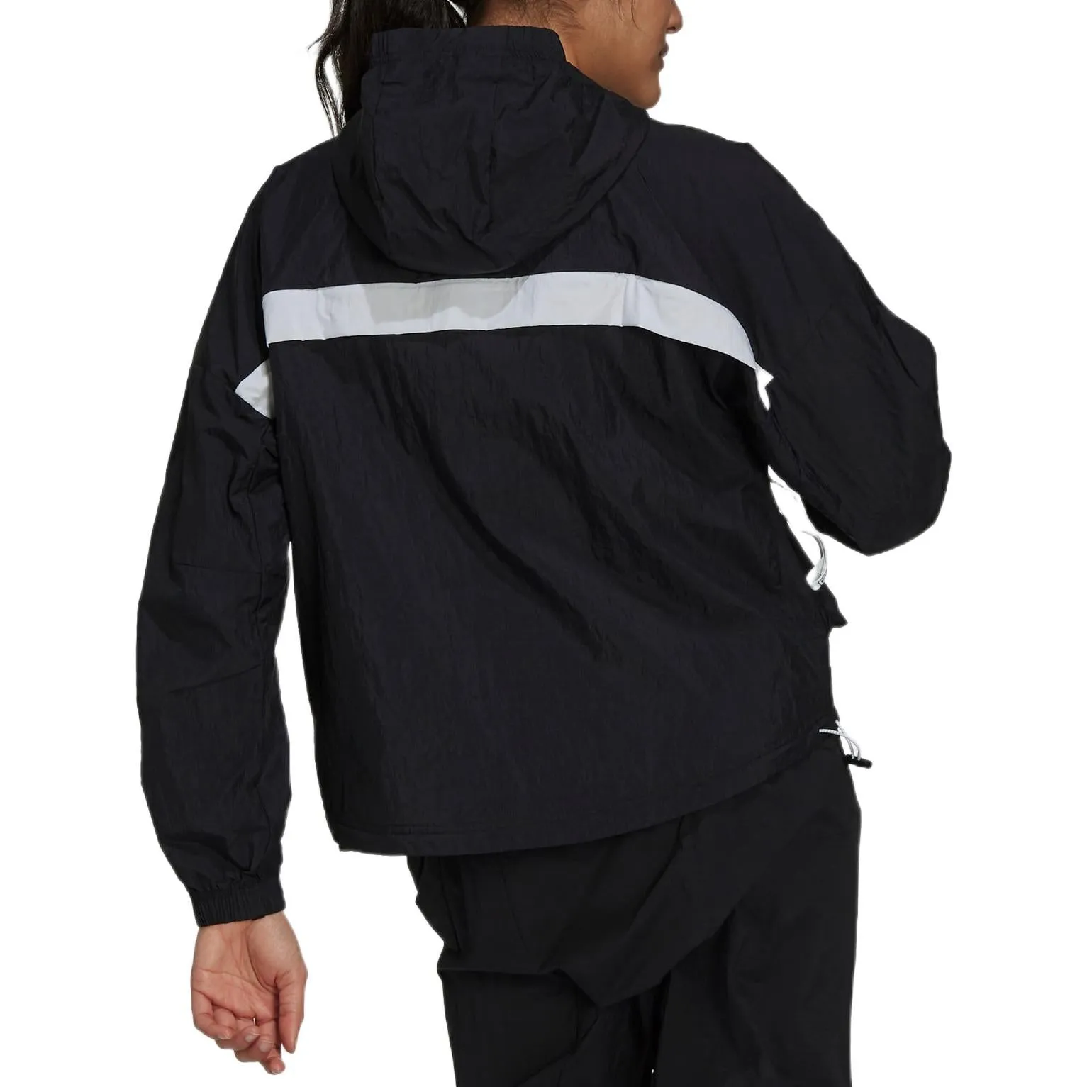 (WMNS) adidas Sportswear W.N.D. Windbreaker 'Black White' GT9754 sold by KicksCrew product image thumbnail 3