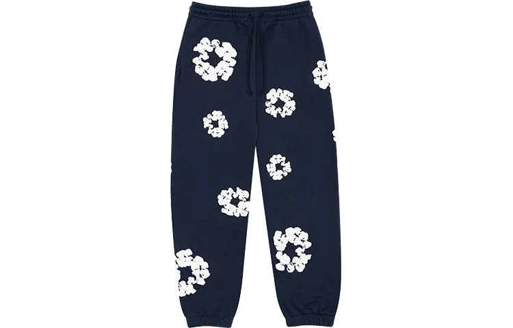 Denim Tears Cotton Wreath Logo Sweatpants 'Navy White' 401-080-30 sold by KicksCrew product image thumbnail 2