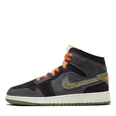 (GS) Air Jordan 1 Mid SE Craft 'Anthracite Light Olive' FD5847-003 sold by KicksCrew