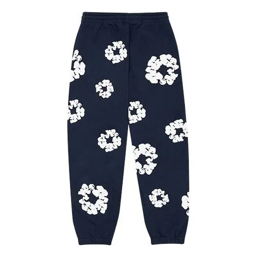 Denim Tears Cotton Wreath Logo Sweatpants 'Navy White' 401-080-30 sold by KicksCrew