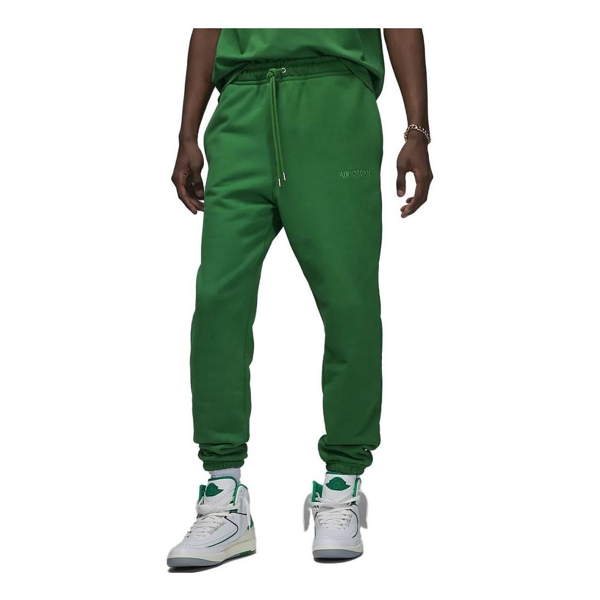 Air Jordan Wordmark Fleece Pants 'Green' FJ0696-302 sold by KicksCrew