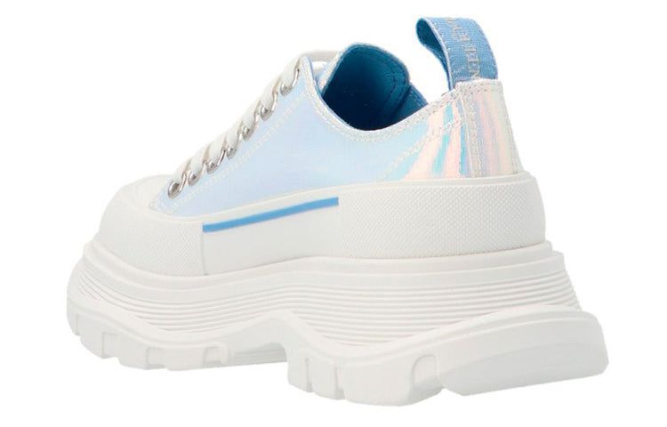 Alexander McQueen Silver Holographic Tread Slick Platform Low Sneakers 'White Multi' 650780W4PC19583 sold by KicksCrew product image thumbnail 3