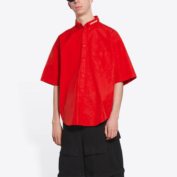 Balenciaga Short Sleeve Shirt 'Red' 671589TYB186403 sold by KicksCrew product image thumbnail 3