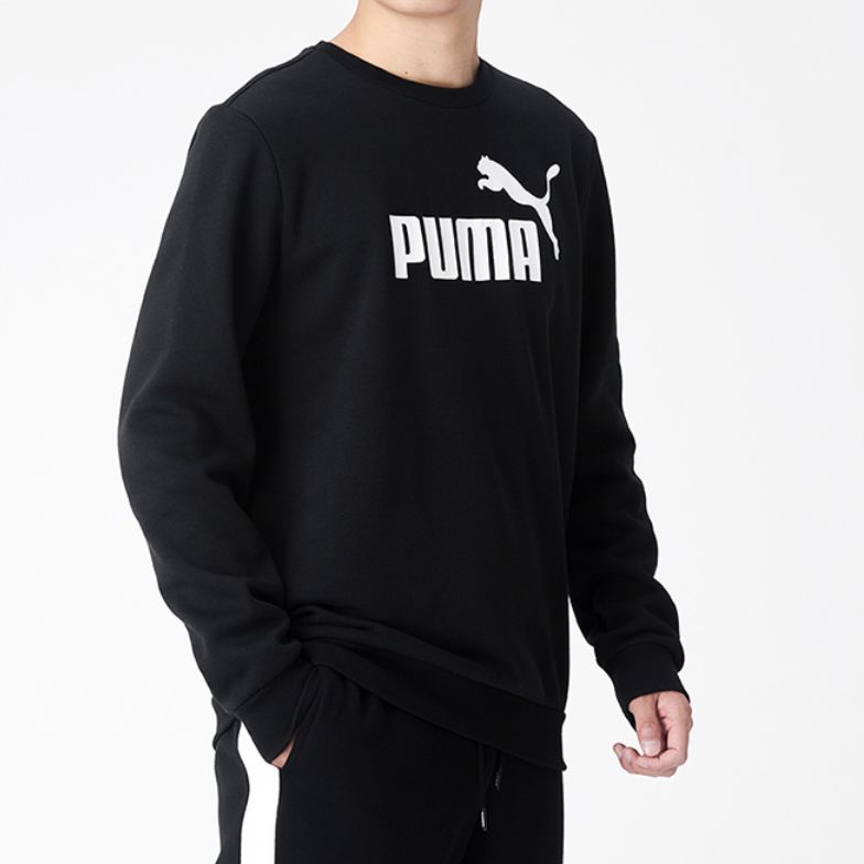 Puma Essentials Fleece Crewneck Sweatshirt 'Black White' 586936-01 sold by KicksCrew product image thumbnail 4