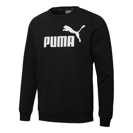 Puma Essentials Fleece Crewneck Sweatshirt 'Black White' 586936-01 sold by KicksCrew