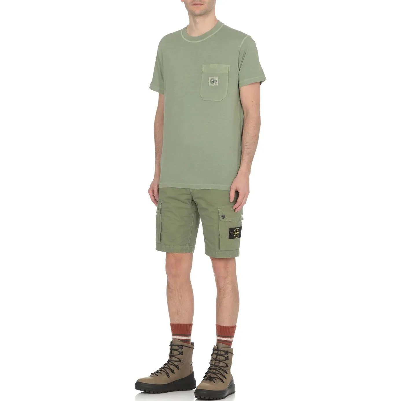 STONE ISLAND Plain Logo T-shirts 'Green' 101521957-V0155 sold by KicksCrew product image thumbnail 3