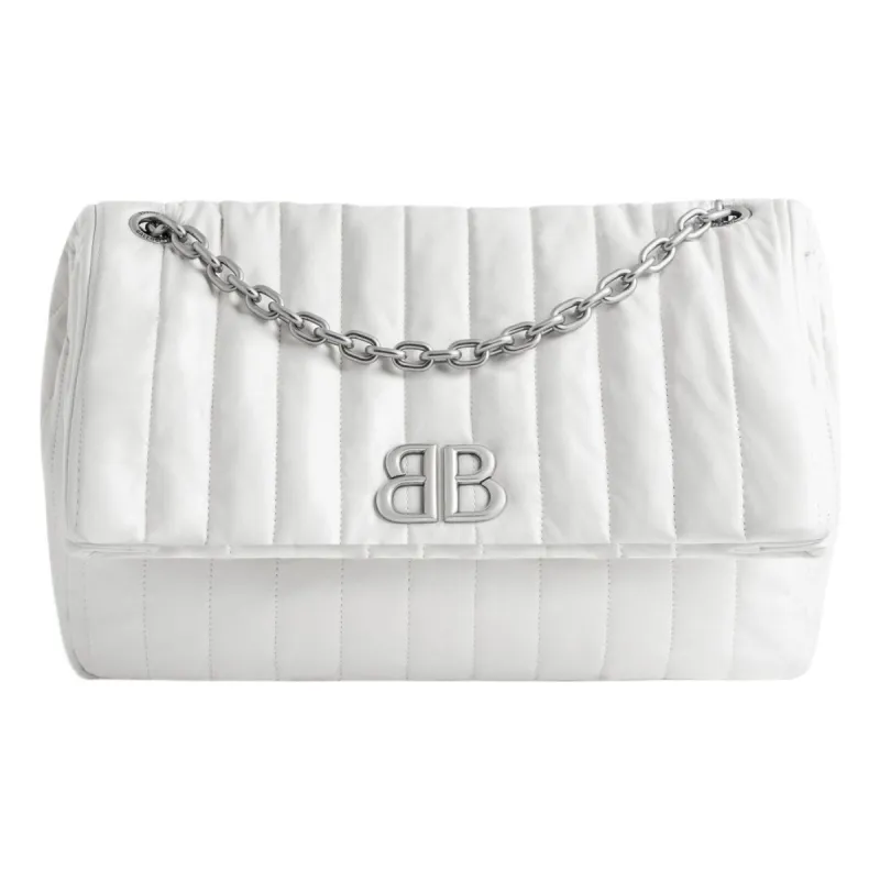 (WMNS) Balenciaga Monaco Medium Chain Bag Quilted 'Off White' 7659452AASE9106 sold by KicksCrew