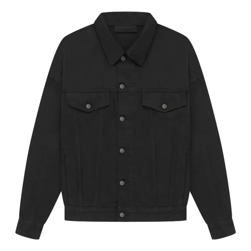 Fear of God Essentials The Black Collection Denim Jacket 'Jet Black' 202SP234270F sold by KicksCrew