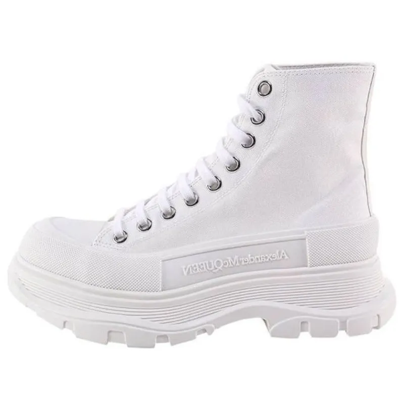 (WMNS) Alexander McQueen Tread Slick Boots 'White' 697080W4MV29000 sold by KicksCrew