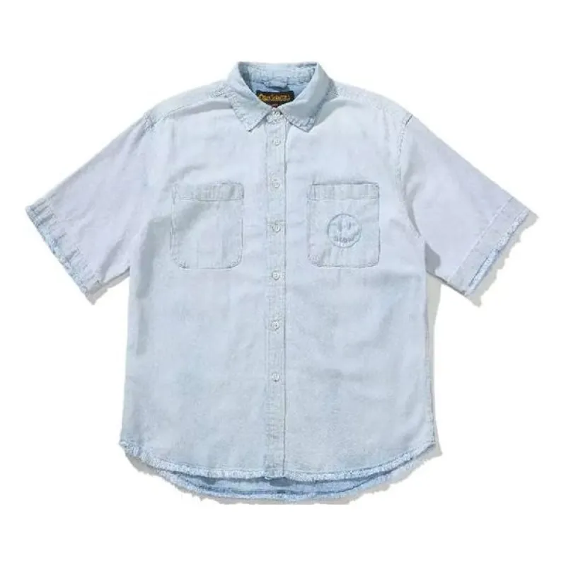 Drew House Lightweight Denim Shirt 'Light Indigo' DR-SS21-88 sold by KicksCrew