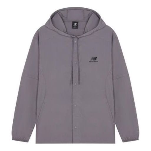 New Balance Logo Print Casual Jacket 'Grey Purple' AMJ22368-ZNC sold by KicksCrew