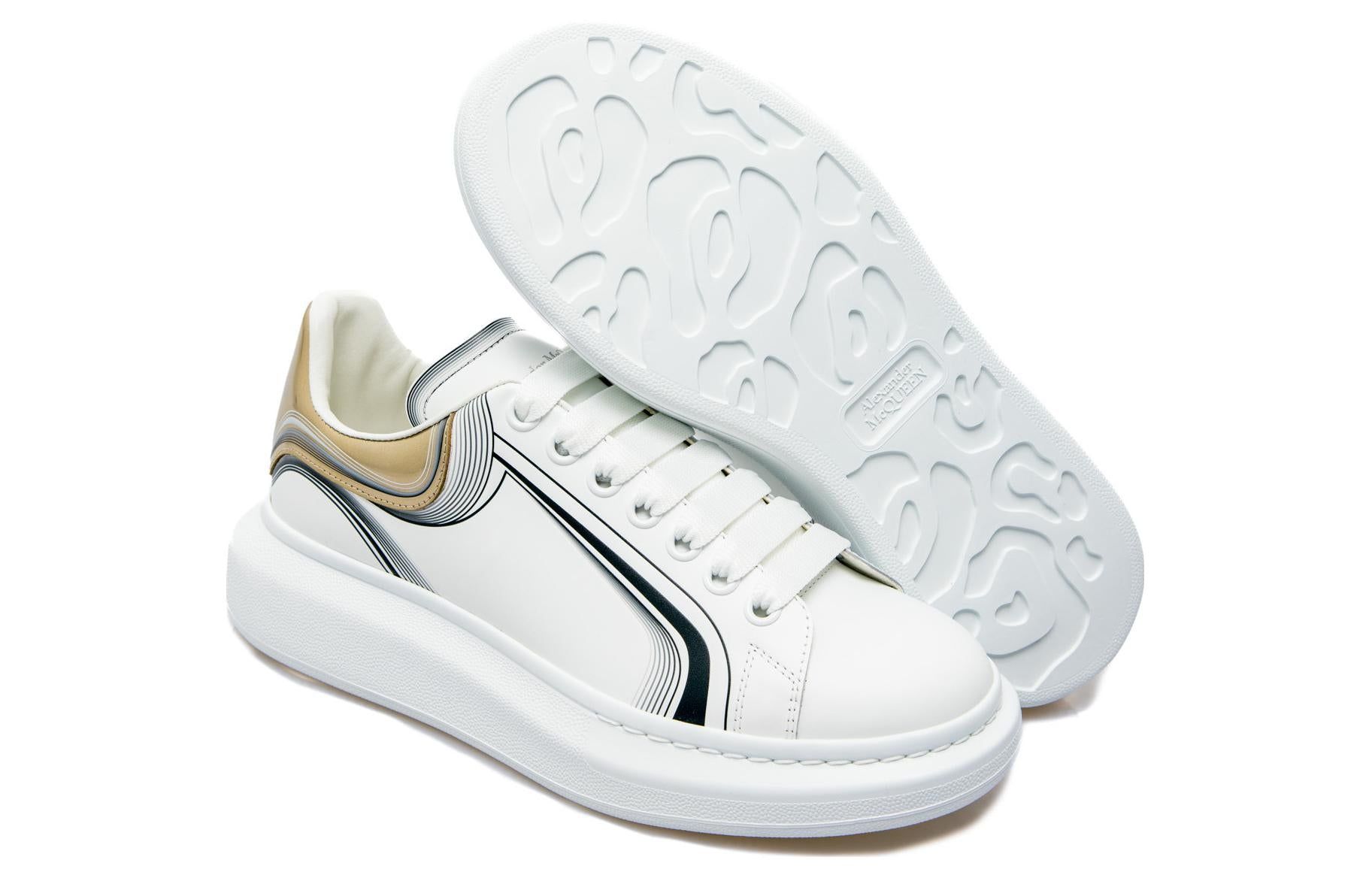 Alexander McQueen Oversized Sneaker 'White Vanilla Black' 750336WIDJP8834 sold by KicksCrew product image thumbnail 5