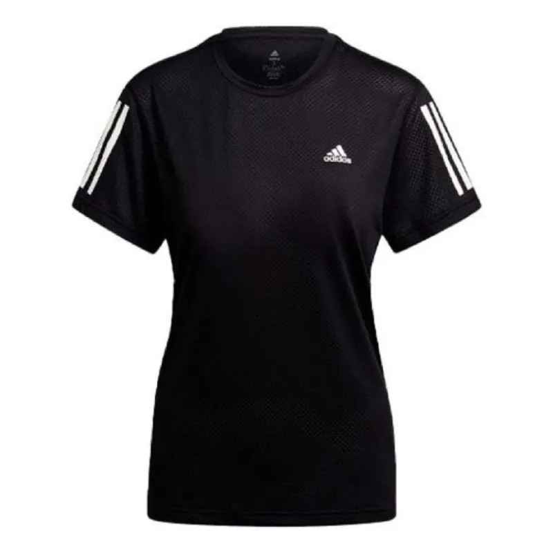 (WMNS) adidas Own the Run Cooler T-Shirt 'Black' H59273 sold by KicksCrew