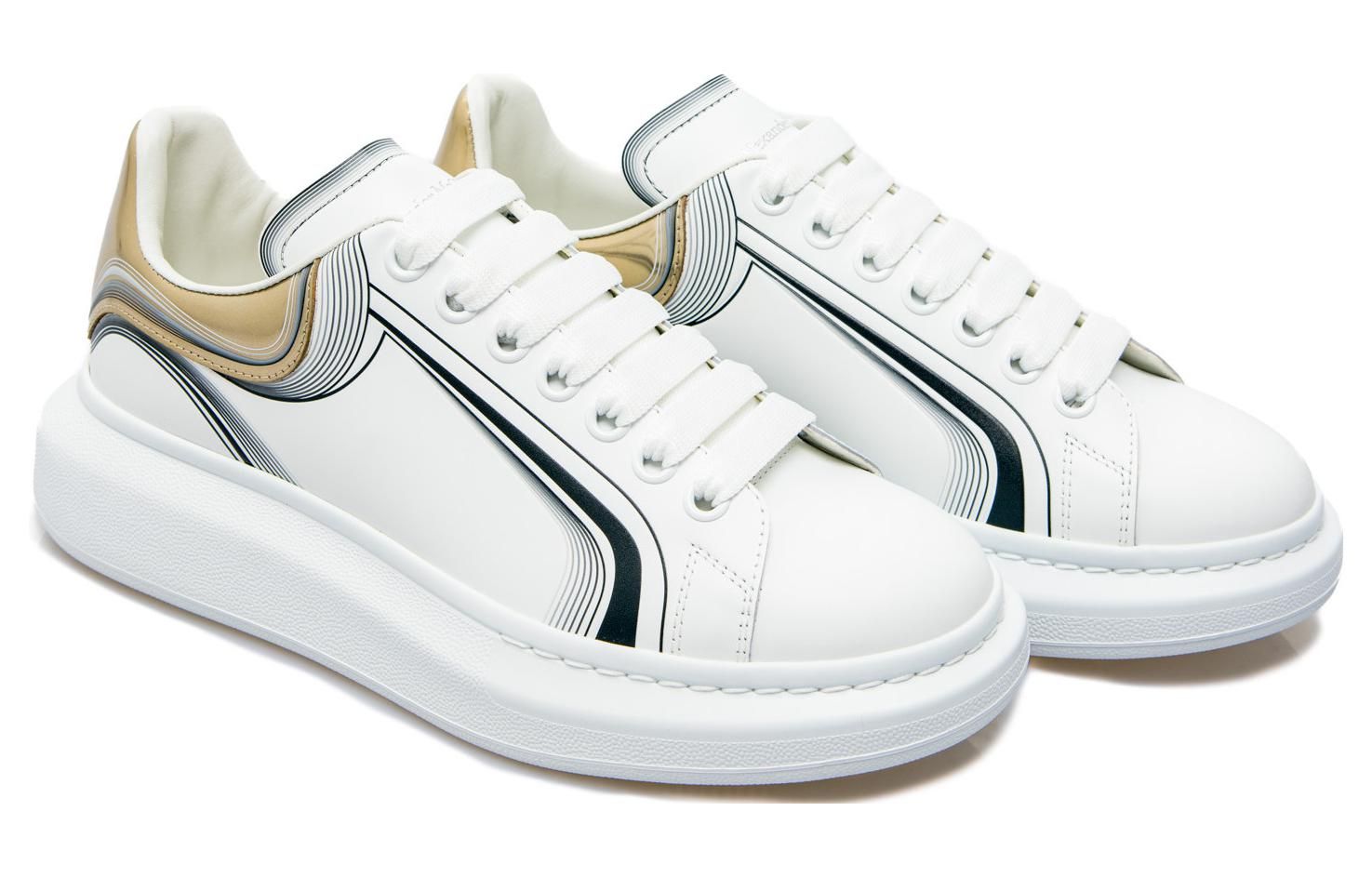 Alexander McQueen Oversized Sneaker 'White Vanilla Black' 750336WIDJP8834 sold by KicksCrew product image thumbnail 3