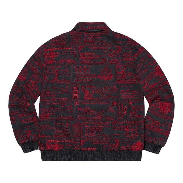 Supreme Checks Embroidered Denim Jacket 'Red Black' SUP-SS20-453 sold by KicksCrew product image thumbnail 2