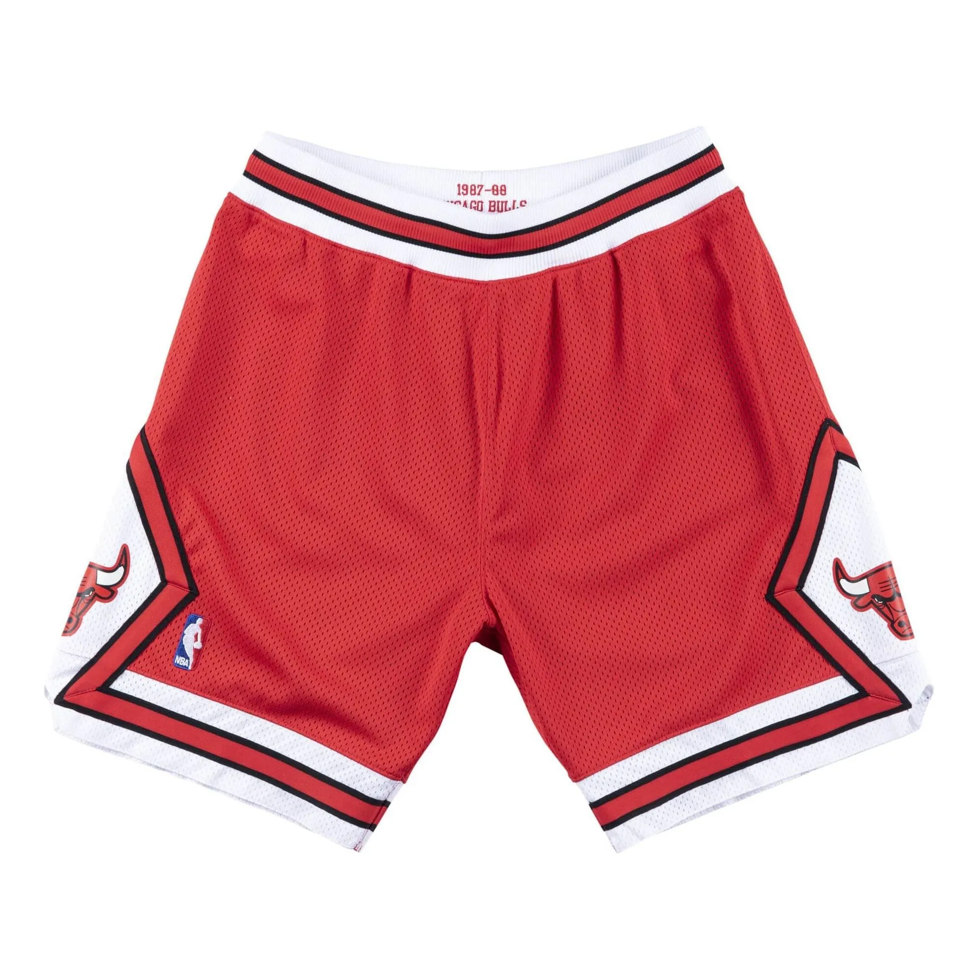 Mitchell & Ness NBA Authentic Shorts Chicago Bulls 1987-88 'Red White' ASHRCP19038-CBURED187 sold by KicksCrew