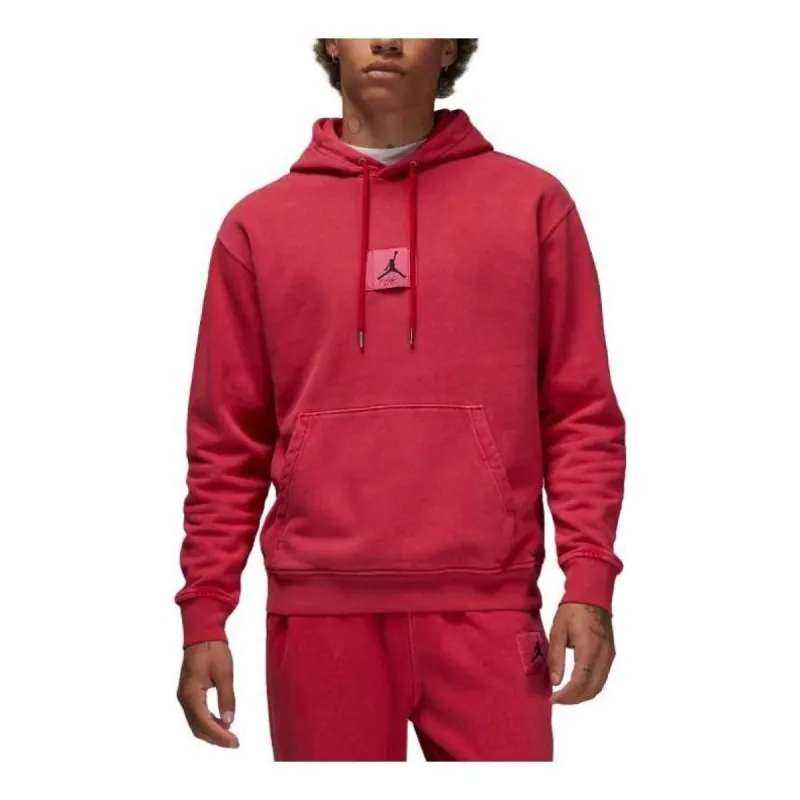 Air Jordan Essentials Statement Fleece Washed Hoodie 'Red' FB7290-619 sold by KicksCrew