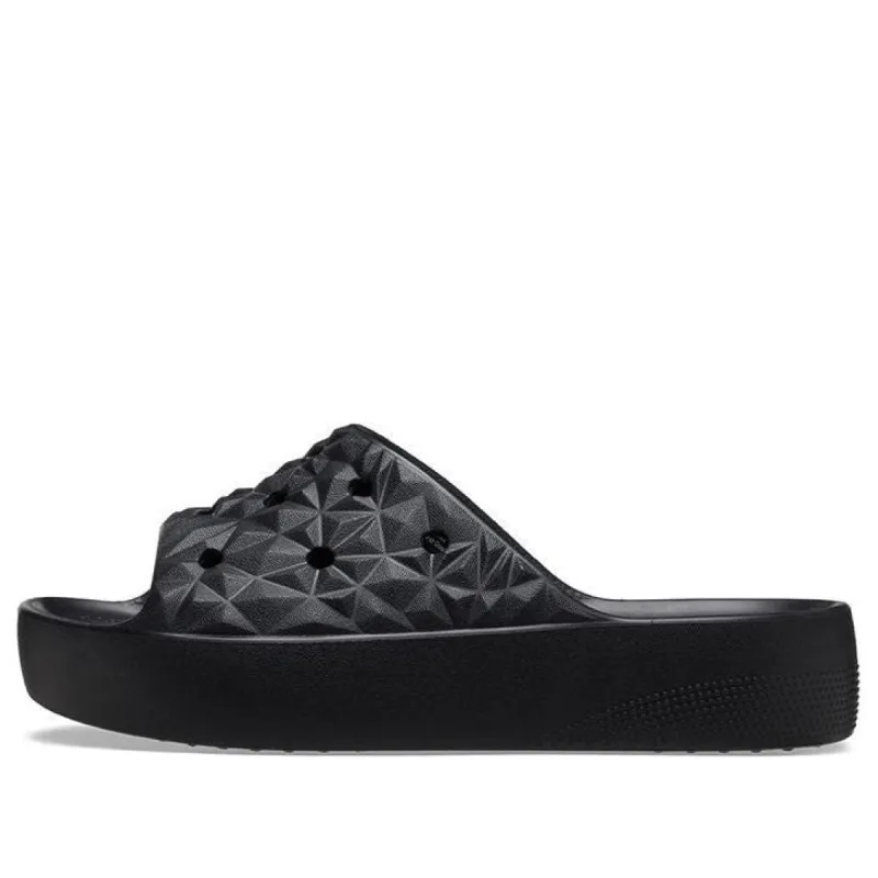 (WMNS) Crocs Classic Platform Slides 'Black' 209564-001 sold by KicksCrew
