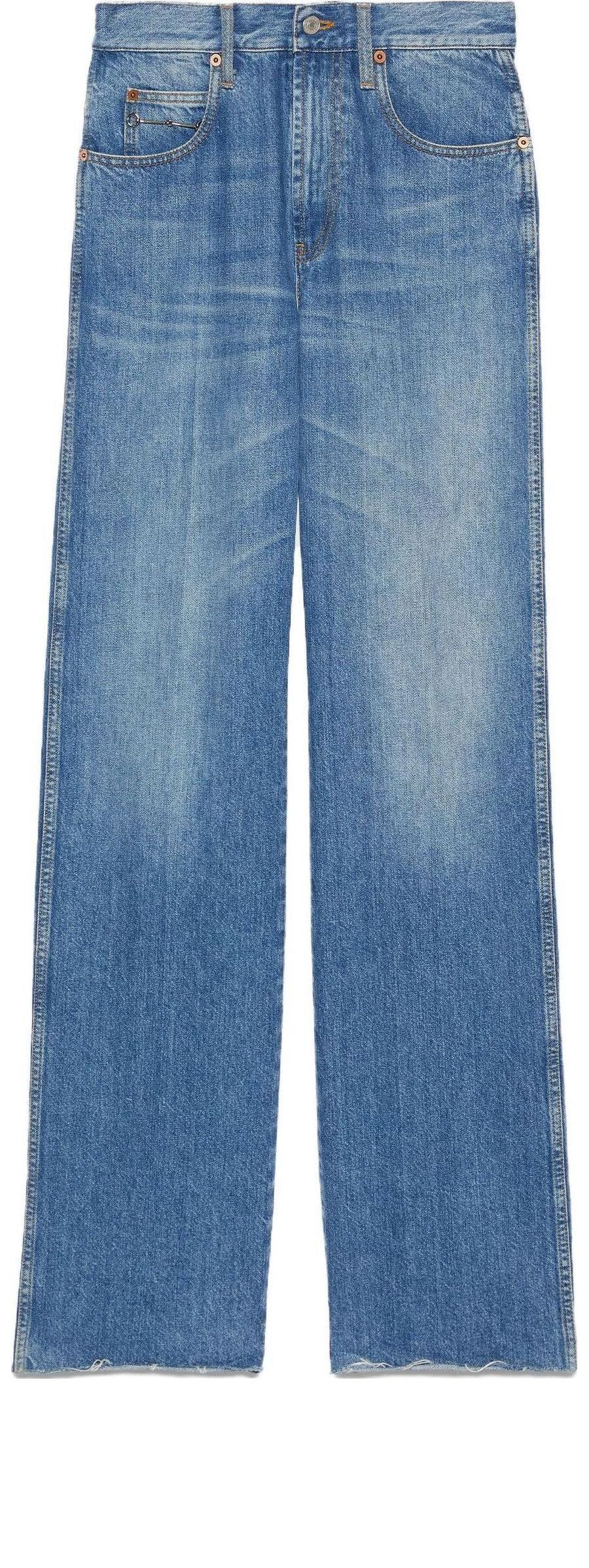 WMNS) Gucci Denim Pant 'Blue' 764349-XDCSG-4447 | Parallel