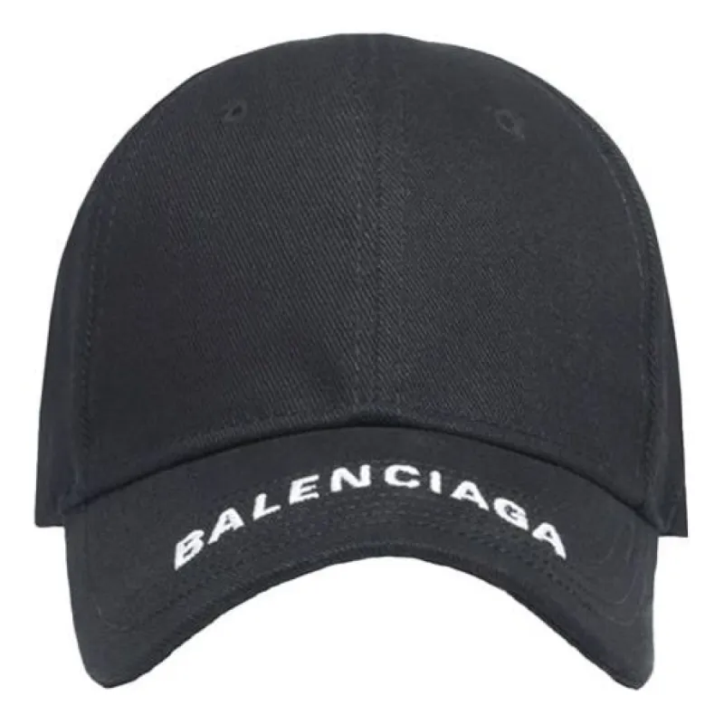 Balenciaga Logo Visor Cap 'Black White' 531588310B21077 sold by KicksCrew