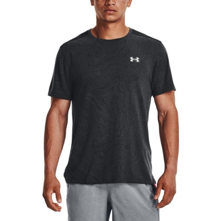 Under Armour Streaker Topographic T-Shirt 'Black' 1373211-001 sold by KicksCrew product image thumbnail 3