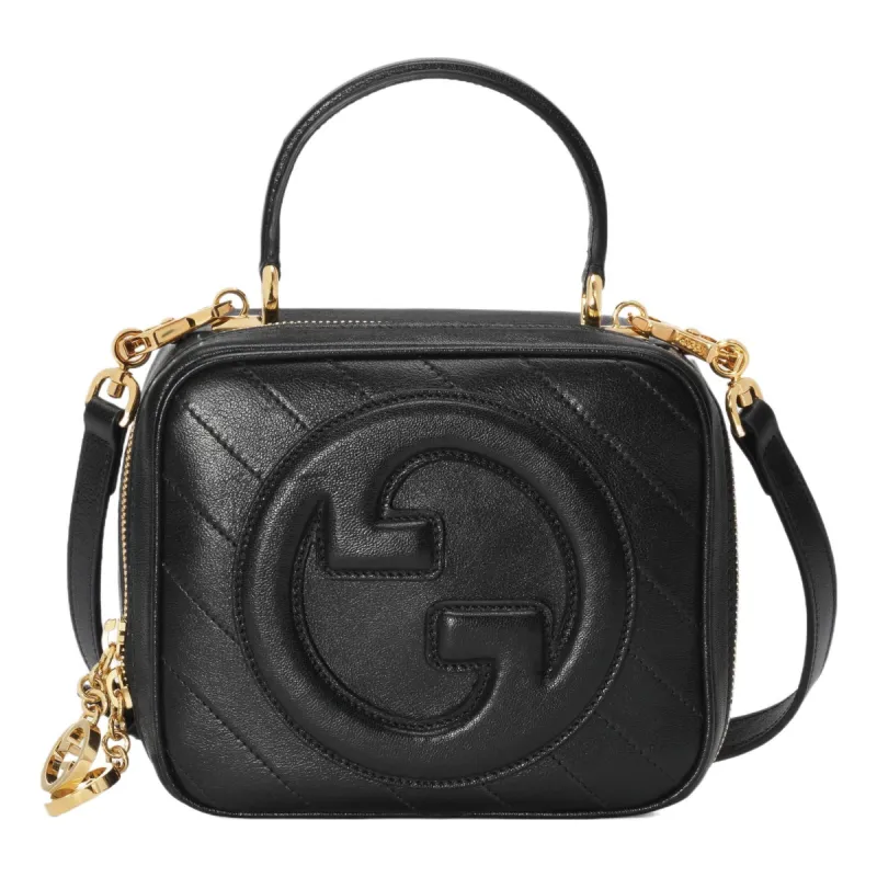 (WMNS) Gucci Blondie Top Handle Bag 'Black' 744434-1IV0G-1000 sold by KicksCrew