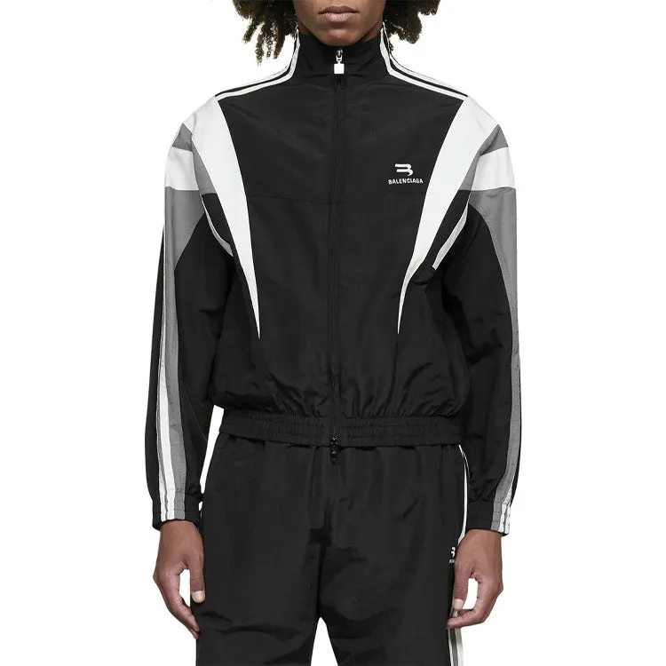 Balenciaga Sporty B Tracksuit Jacket 'Black Grey White' 681438TKO481269 sold by KicksCrew product image thumbnail 4