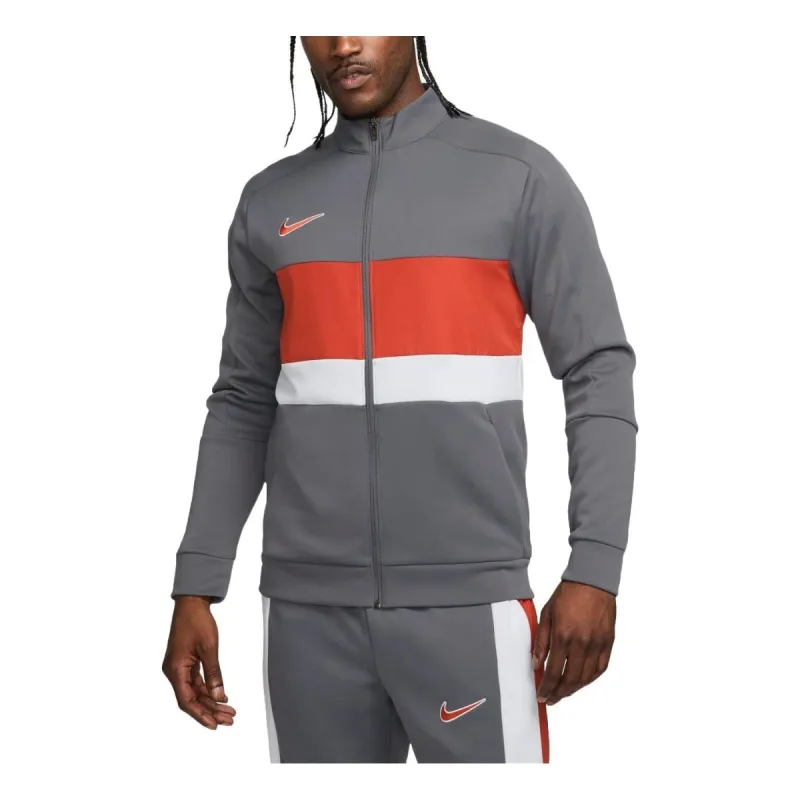 Nike Academy Dri-FIT Football Track Jacket 'Iron Grey Orange' FZ0381-068 sold by KicksCrew