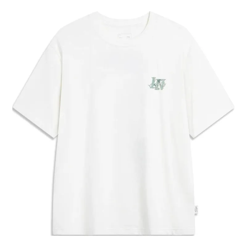 Li-Ning Floral Graphic T-shirt 'White' AHSU319-1 sold by KicksCrew