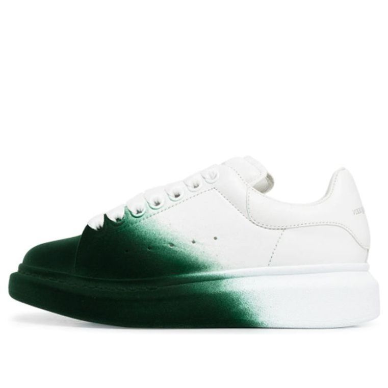 (WMNS) Alexander McQueen Oversized Sneaker 'White Green Velvet Spray' 586388WHWM29706 sold by KicksCrew