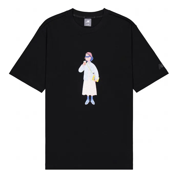 New Balance x Mr. Slowboy Graphic T-shirt 'Black' NEE28093-BK sold by KicksCrew