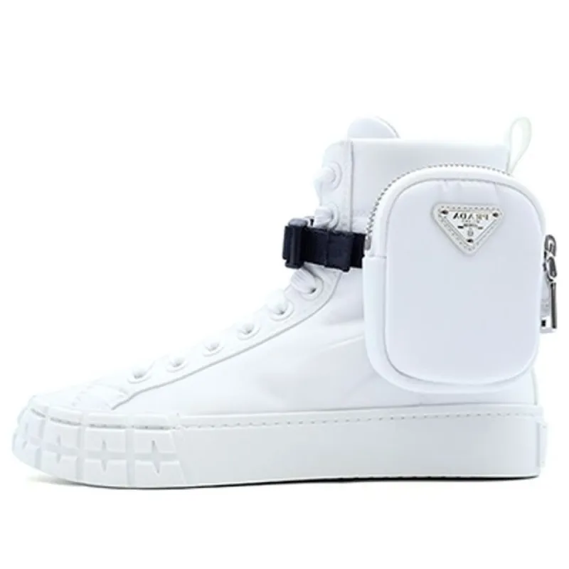 (WMNS) PRADA Wheel Re-Nylon Hight Sneakers 'Off White' 1T551M_3LFV_F0009 sold by KicksCrew