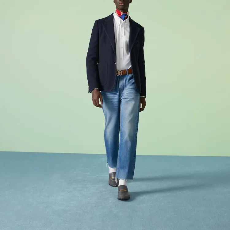 Gucci Oxford Cotton Shirt With Embroidery 'White' 742711-ZANVH-9002 sold by KicksCrew product image thumbnail 2