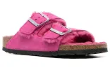 Birkenstock Arizona Shearling Suede Leather Narrow Fit Sandals 'Fuchsia Tulip' 1025554 sold by KicksCrew