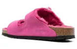 Birkenstock Arizona Shearling Suede Leather Narrow Fit Sandals 'Fuchsia Tulip' 1025554 sold by KicksCrew