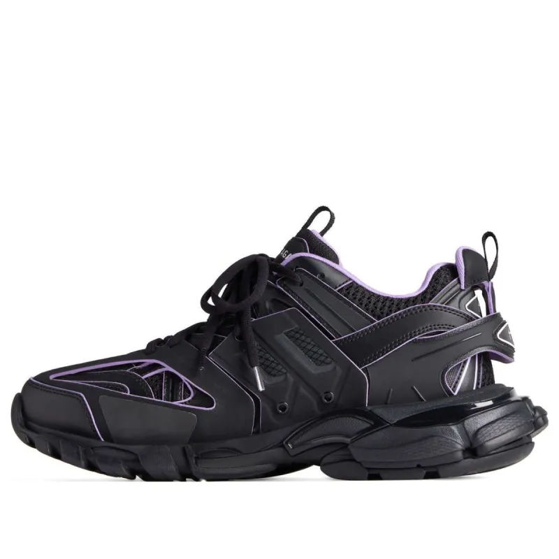 (WMNS) Balenciaga Track Sock Sneakers 'Black and Light Purple Knit and Nylon' 736328W3SKC1058 sold by KicksCrew